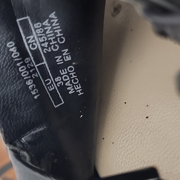 Zara Black sandals with brown wood platform heel Size 38 - Picture 8 of 9